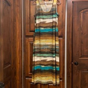 Women’s multicolored sleeveless dress  Size XL.